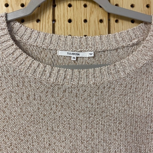 - Tularosa Cropped Tan Sweater - Picture 2 of 4